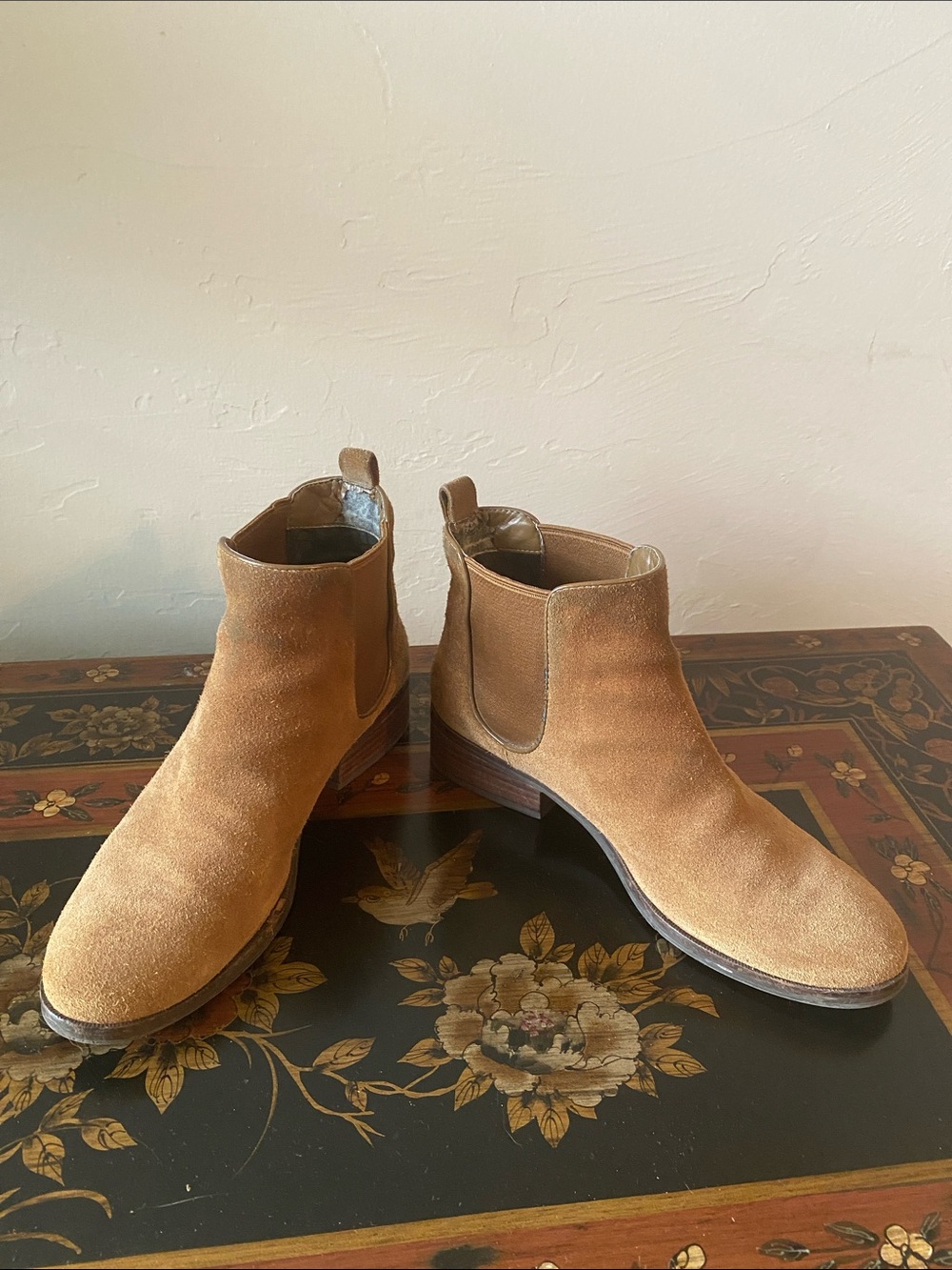 Cole Haan Women's Suede Chelsea Booties in Light Brown